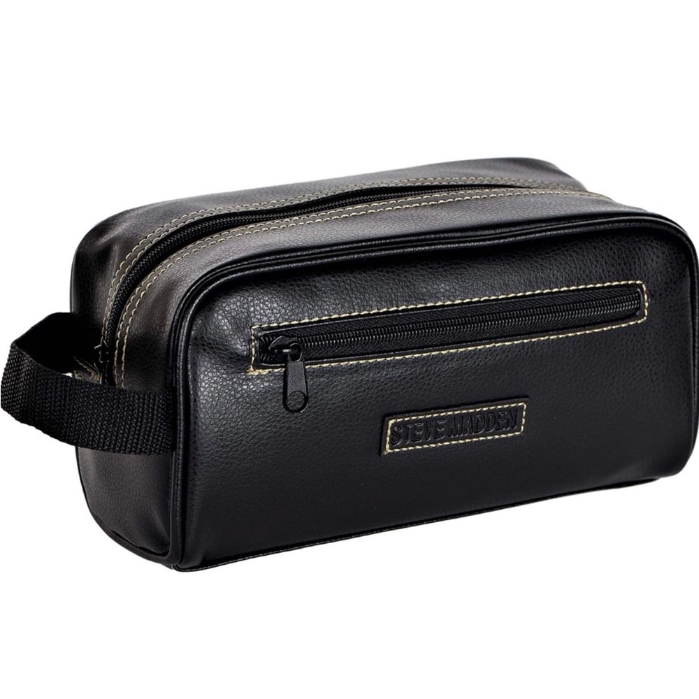 Steve Madden Black Toiletry Bag for Men